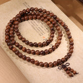 108pcs Sandalwood Bracelet - Vintage Buddhist Prayer Beads for Daily Wear & Gift Giving