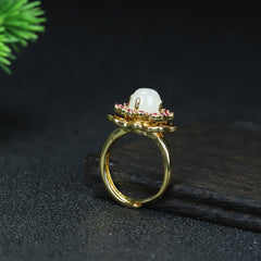 Light Luxury Mint Ring for Emotional Balance, Stylish Commuter Jewelry, and Spiritual Calm