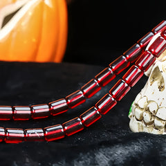 108 Beads Red Resin Necklace for Grounding, Spiritual Protection & Daily Wear