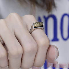 Rotatable Six Character Mantra Blessing Ring - Non-Fading Wealth Attraction Accessory