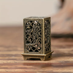 Handcrafted Mini Copper Incense Burner - Traditional Chinese Design for Yoga Meditation & Holiday Gifts