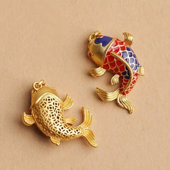 Chinese Koi Fish Keychain — Vibrant Enamel Good Luck Charm & Prosperity Talisman