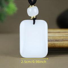 Natural White Jade Pendant for Men | Calming Energy & Timeless Style Accessory