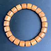 1pc Sandalwood Beaded Bracelet - Natural Wooden Beads for Spiritual Healing & Mindfulness