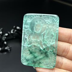 Zen Harmony Pendant Necklace - Natural Carved Stone Jewelry for Mindful Energy and Vintage Style