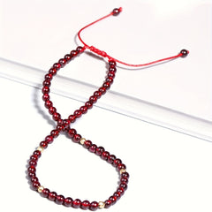 Unisex Adjustable Gemstone Anklet - Beach Harmony & Spiritual Balance