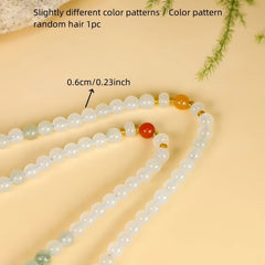 Natural Jade Crossbody Chain with Tassel | Traditional Chinese Sweater Chain for Elegance & Positive Energy