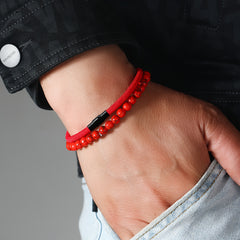 Minimalist Natural Stone Bracelet - Simple Elegance for Men's Style & Energy