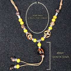 Dunhuang Style Ceramic Necklace — Ancient Chinese Energy Talisman for Harmony & Prosperity