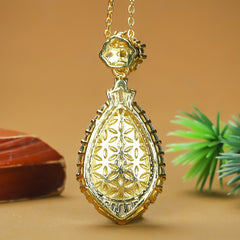 Authentic Natural Ice Inlaid Emperor Green Water Drop Pendant for Men and Women