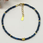 Elegant Bohemian Lapis Lazuli Bracelet - Spiritual Harmony & Prosperity Energy Boost