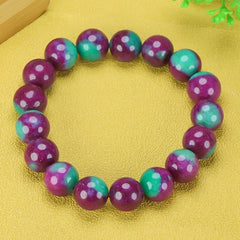 Elegant Red & Green Natural Stone Bracelet for Love, Healing & Harmony