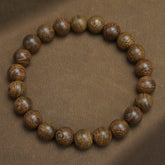 17pcece Veneer Wooden Bracelet - Natural Wood Beads for Daily Energy & Spiritual Harmony