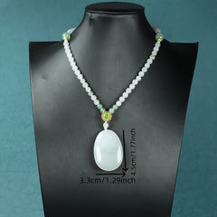 Natural Round Pendant New Chinese Style Jewelry - Harmony & Protection Energy