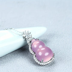 Elegant Purple Gourd Pendant for Luck & Spiritual Wisdom