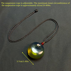 Zen Green Resin Buddha Pendant Necklace for Inner Peace, Unisex Minimalist Style, Perfect for Meditation