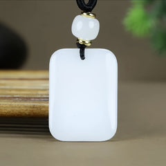 Natural White Jade Pendant for Men | Calming Energy & Timeless Style Accessory
