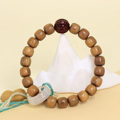 Vintage Sandalwood Beaded Bracelet: Bohemian Multi-Layer Design for Energy Balance & Spiritual Connection