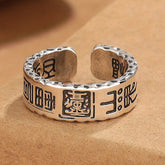Vintage Asian-Inspired Taoist Ring - Antique Chinese Jewelry for Cultural Weddings & Parties