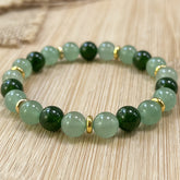 Bohemian Lucky Charm Bracelet - Natural Green Aventurine & Southern Stone for Good Fortune & Prosperity