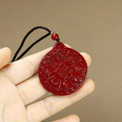 Cinnabar Bagua Pendant — Protective Red Energy Amulet for Harmony, Prosperity & Spiritual Vitality