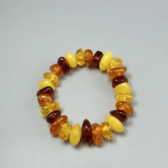 Bohemian Style Amber Bracelet for Grounding, Vitality, and Emotional Balance