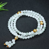 Elegant Natural White Jade Mala Bracelet for Meditation and Inner Peace