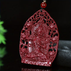 Protective Cinnabar Pendant for Grounding, Spiritual Strength & Good Fortune