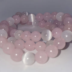 Abundance Bracelet - Pink & Cat's Eye Stone for Wealth & Protection