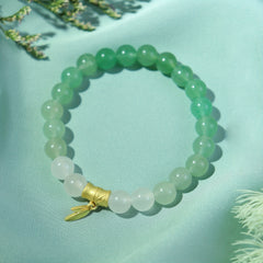 Natural Stone Aventurine Gradient Beaded Bracelet - Harmony & Prosperity for Men & Women