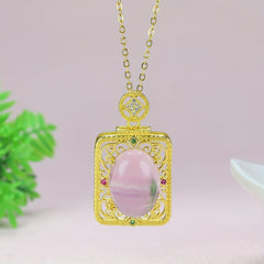 Elegant Natural Amethyst Pendant Necklace - Rock Crystal Choker for Spiritual Harmony & Love