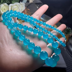 Women's Elegant Natural Stone Pagoda Chain Necklace - Turquoise Beads for Spiritual Energy & Mindful Elegance