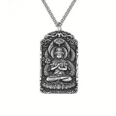 Stainless Steel Eight Guardian God Buddha Pendant - Spiritual Protection & Festival Worship