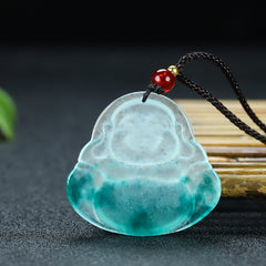 Men's Fashion Quartz Rock Smiling Character Pendant - Joyful Energy & Grounding Stone