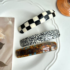 Vintage Checkered Hair Clip | Timeless Elegance & Energy Balance