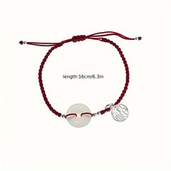 Red Rope Glass Beaded Bracelet - Lucky Charm Energy & Fashionable Gift