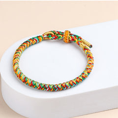 Bohemian Ethnic Hand-Woven Bracelet — Vibrant Energy, Harmony & Joyful Spirit Charm