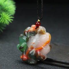 Obsidian Fox Pendant Necklace for Insight and Perceptive Awareness