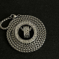 Funky Copper Mantra Pendant - Energy Protection & Mindful Spinning Design