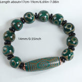 Handmade Agate Beaded Bracelet - Ethnic Style Lucky Charm for Daily Protection & Wealth