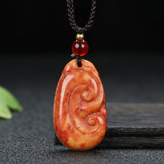 Elegant Natural Stone Swirl Pendant for Emotional Flow, Spiritual Growth, and Timeless Style