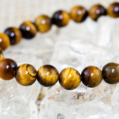 3pcs Tiger Eye Stone Bracelets for Grounding Energy - Handcrafted Yoga & Relax Jewelry for Men