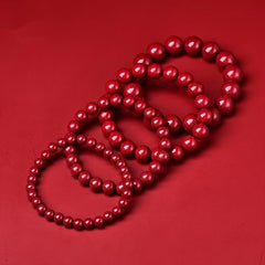 Cinnabar Couple Bracelet - Dual Blessing of Sweetness & Harmony for Mindful Connections