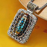 Men's Buddha Prayer Necklace with Nine Eyes Tassel - Spiritual Energy & Protection