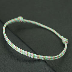 4 Colors Lucky Rope Bracelet: Adjustable Friendship Bracelet for Men with Colorful Energy