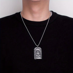 Stainless Steel Eight Guardian God Buddha Pendant - Spiritual Protection & Festival Worship