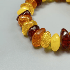 Bohemian Style Amber Bracelet for Grounding, Vitality, and Emotional Balance
