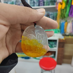 Boho Dragon Mosaic Pendant for Strength and Good Fortune