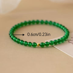 Elegant Green Crystal Bead Bracelet - Perfect Gift for Mother’s Day & Energy Balance