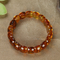 Men's Amber Resin Bracelet - Grounding Energy, Sophisticated Style for Formal & Casual Wear